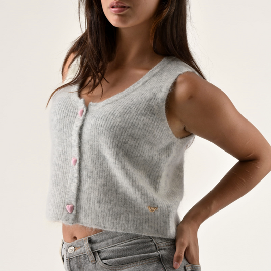Gilet Gris Oriane - ORFEO