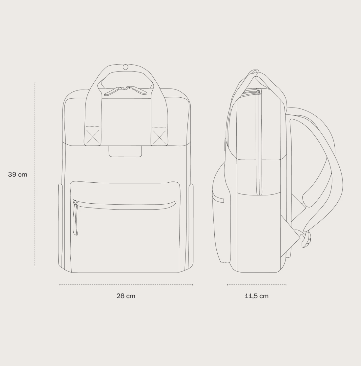 Grand sac à dos noir BERGEN PRO ALL BLACK - KAPTEN&SON