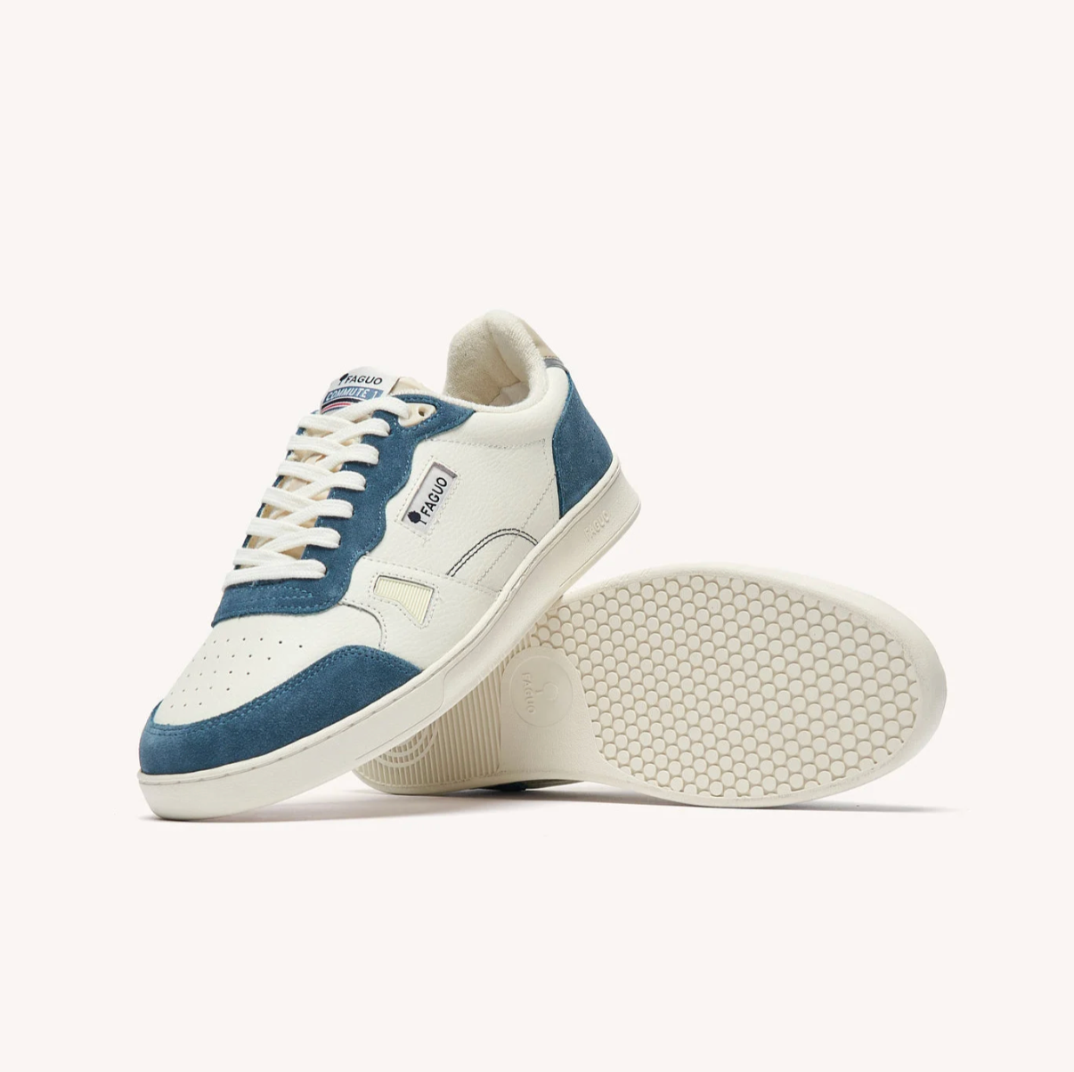 Baskets blanche et bleue Commute - FAGUO