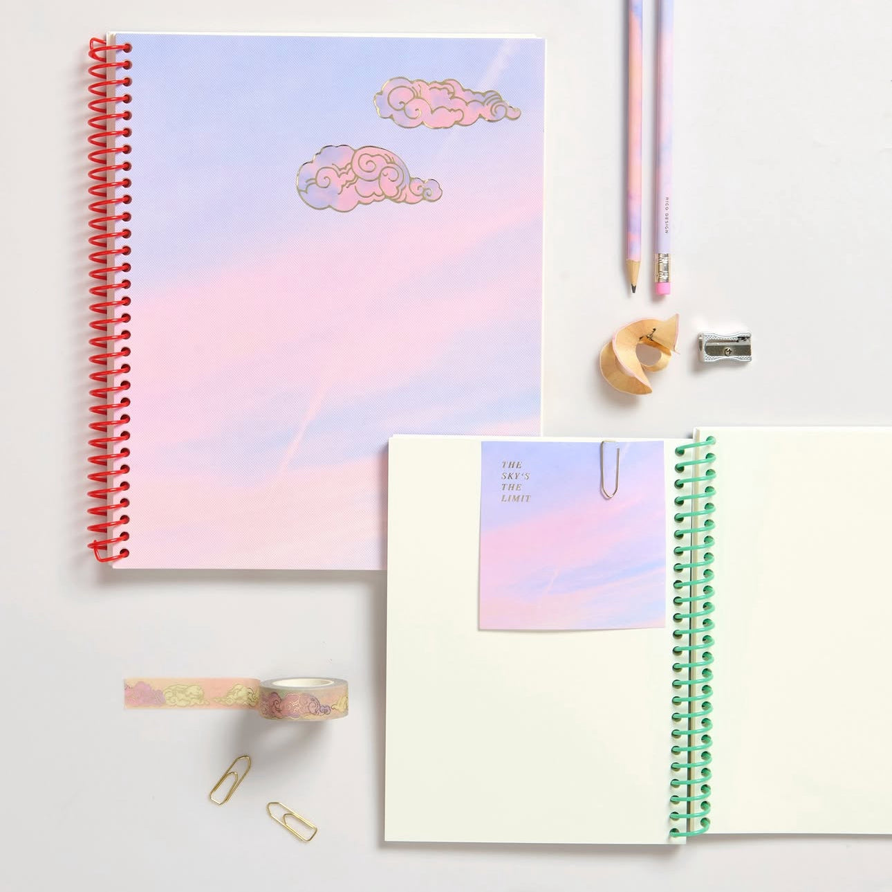 Carnet de note L spirales Ciel - RICO