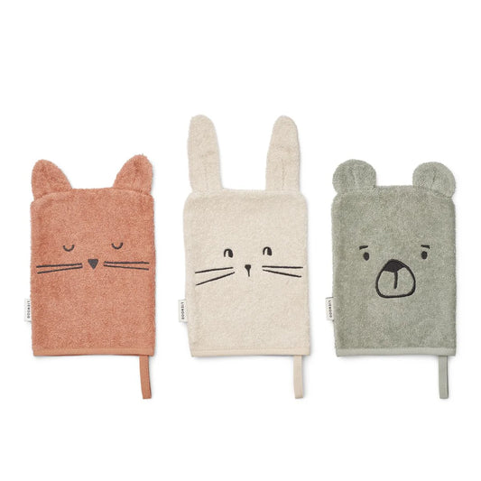 Lot de 3 Gants de toilette Sylvester - LIEWOOD