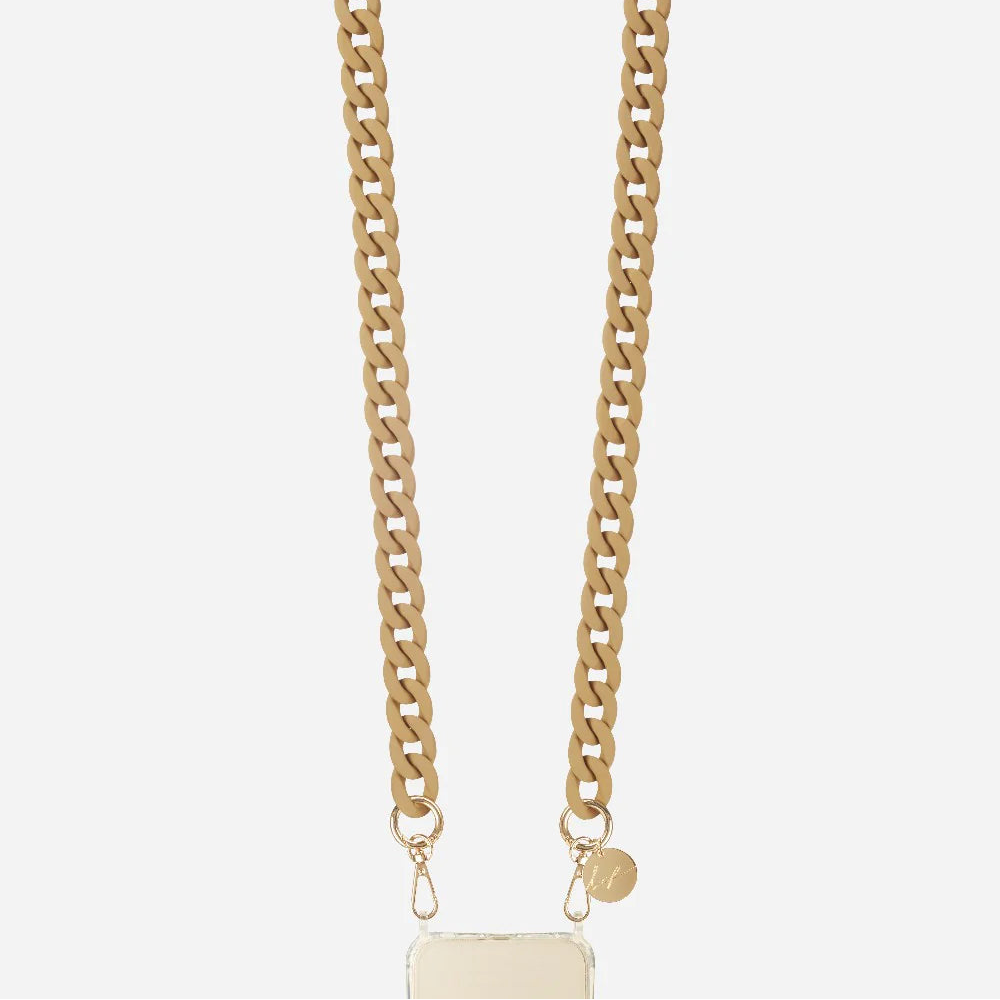 Chaine Sarah beige mat resine - LA COQUE FRANCAISE