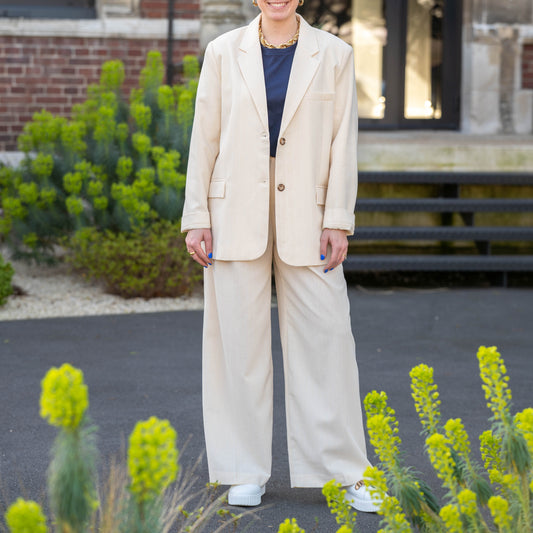 Veste Beige Velvet - GRACE & MILA