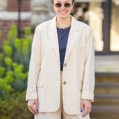 Veste Beige Velvet - GRACE & MILA