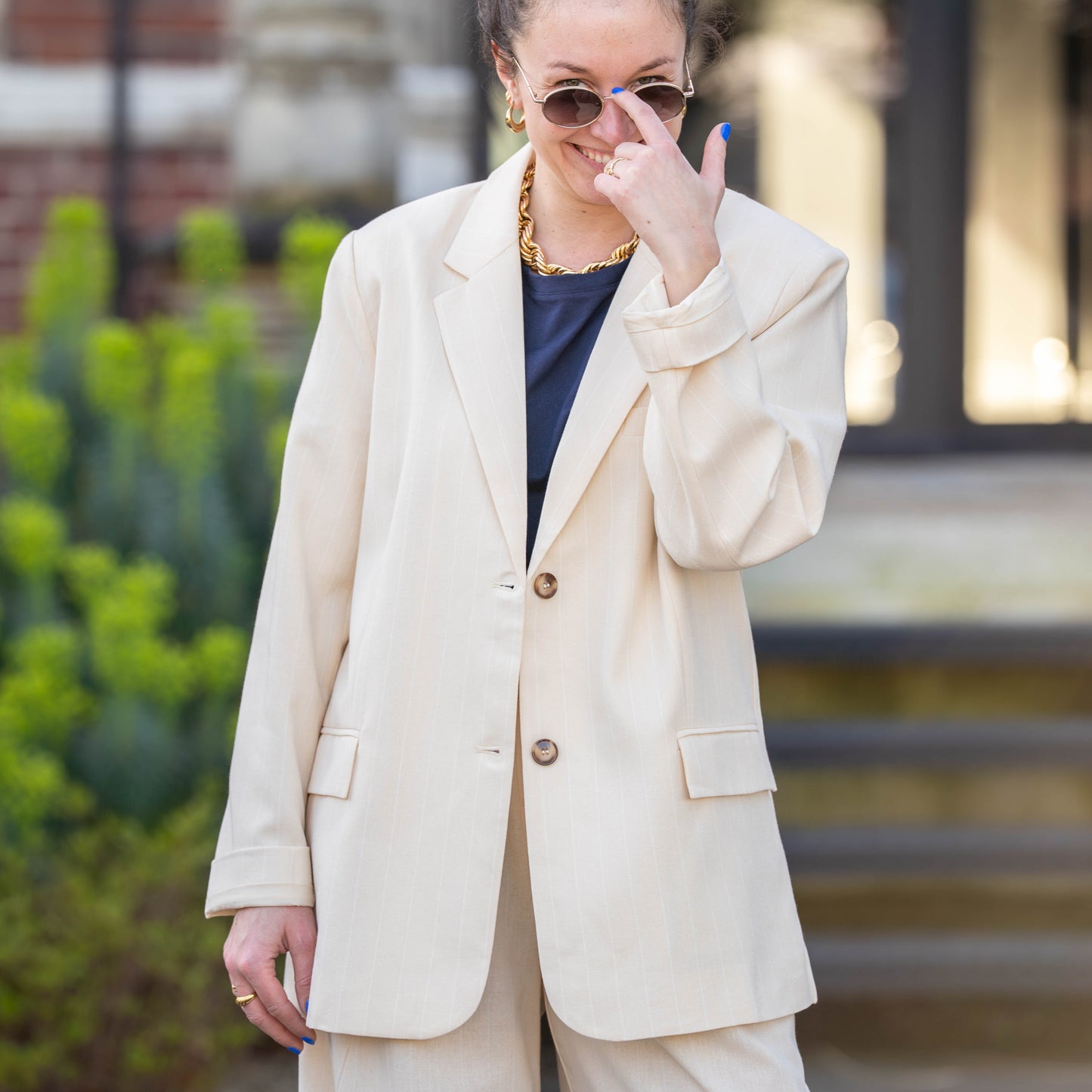 Veste Beige Velvet - GRACE & MILA