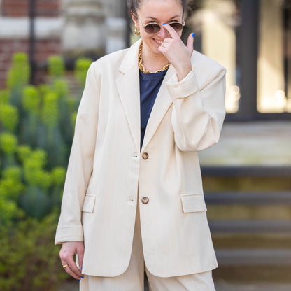 Veste Beige Velvet - GRACE & MILA