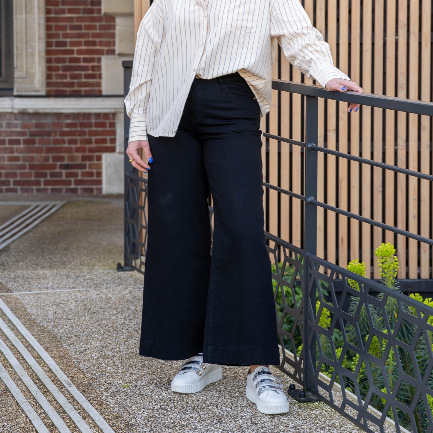 Jean palazzo Denim noir Peter - ORAIJE