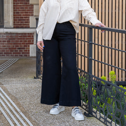 Jean palazzo Denim noir Peter - ORAIJE