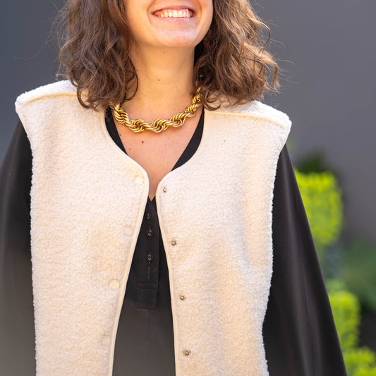 Veste sans manches Beige Olera - DEELUXE