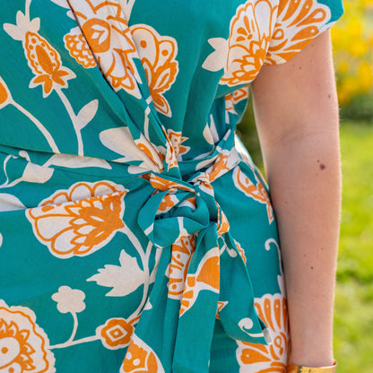 Robe courte Verte Velora - GRACE & MILA