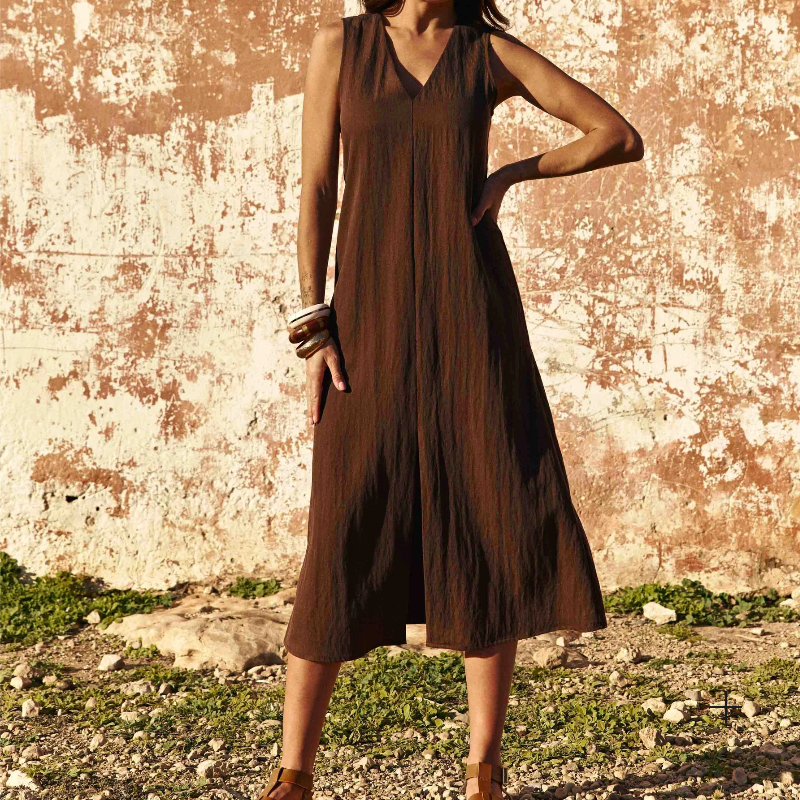 Robe Longue Marron Rosanna - LA PETITE ETOILE