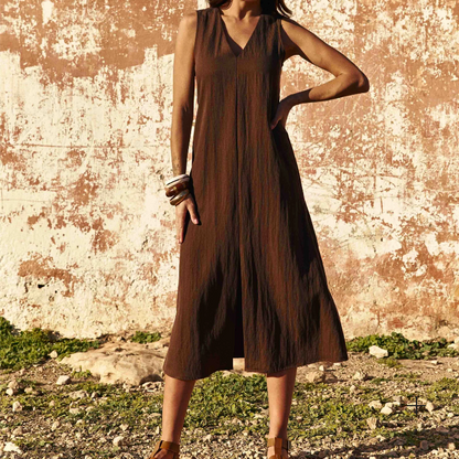 Robe Longue Marron Rosanna - LA PETITE ETOILE