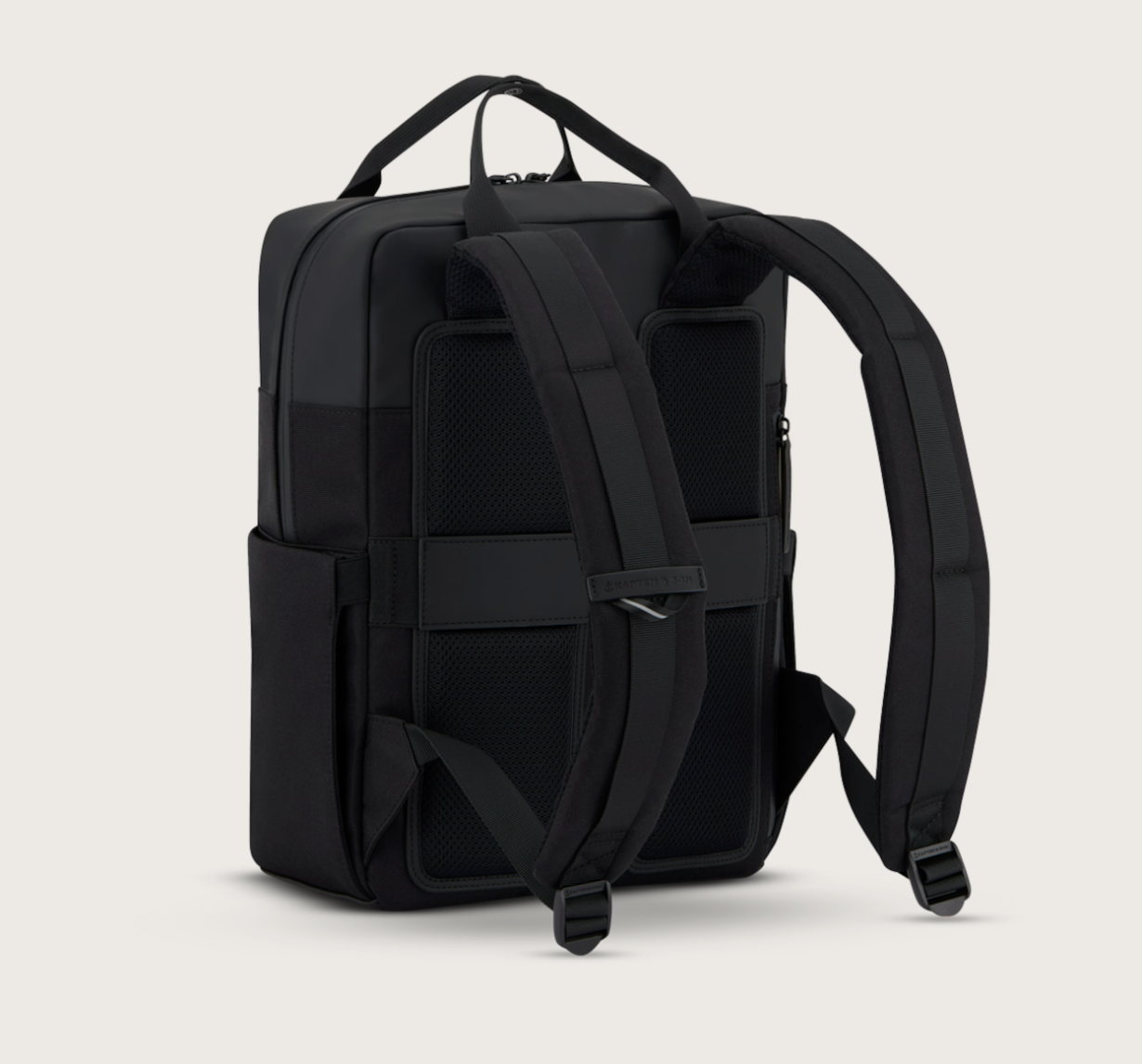 Grand sac à dos noir BERGEN PRO ALL BLACK - KAPTEN&SON