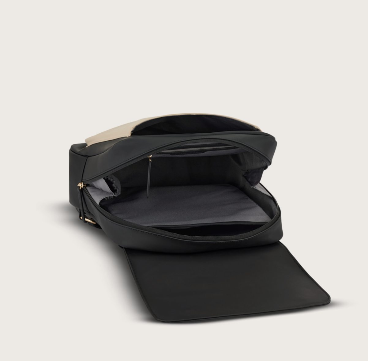 Sac a dos bi-color TROMSO SMALL CREAM BLACK - KAPTEN&SON
