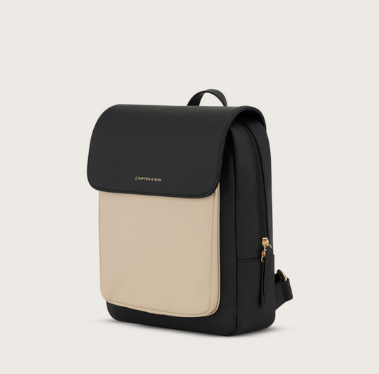 Sac a dos bi-color TROMSO SMALL CREAM BLACK - KAPTEN&SON