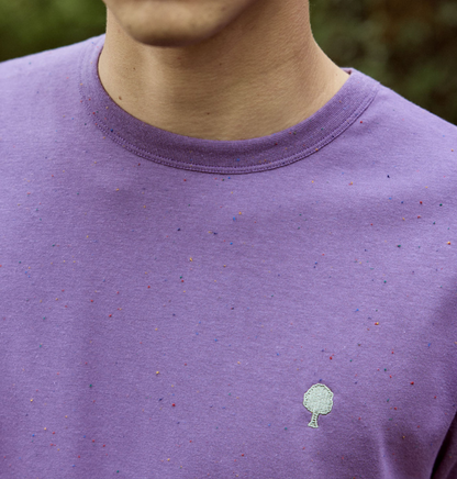 T-shirt chiné violet Lugny - FAGUO