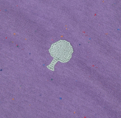 T-shirt chiné violet Lugny - FAGUO