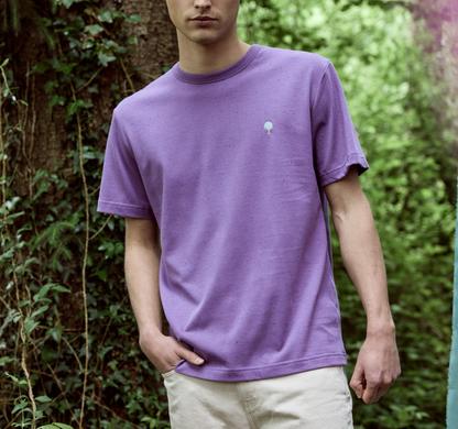 T-shirt chiné violet Lugny - FAGUO