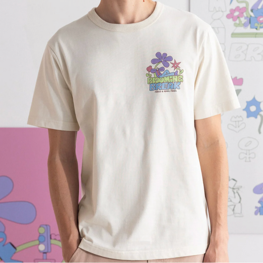 T-shirt imprimé blooming écru Lugny - FAGUO