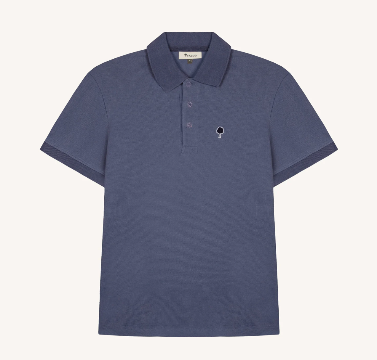 Polo bleu marine coton Lumigny - FAGUO
