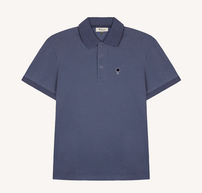 Polo bleu marine coton Lumigny - FAGUO