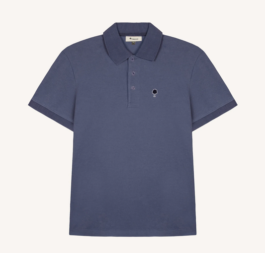 Polo bleu marine coton Lumigny - FAGUO