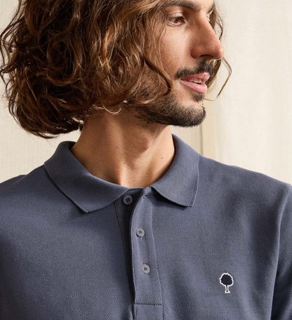 Polo bleu marine coton Lumigny - FAGUO