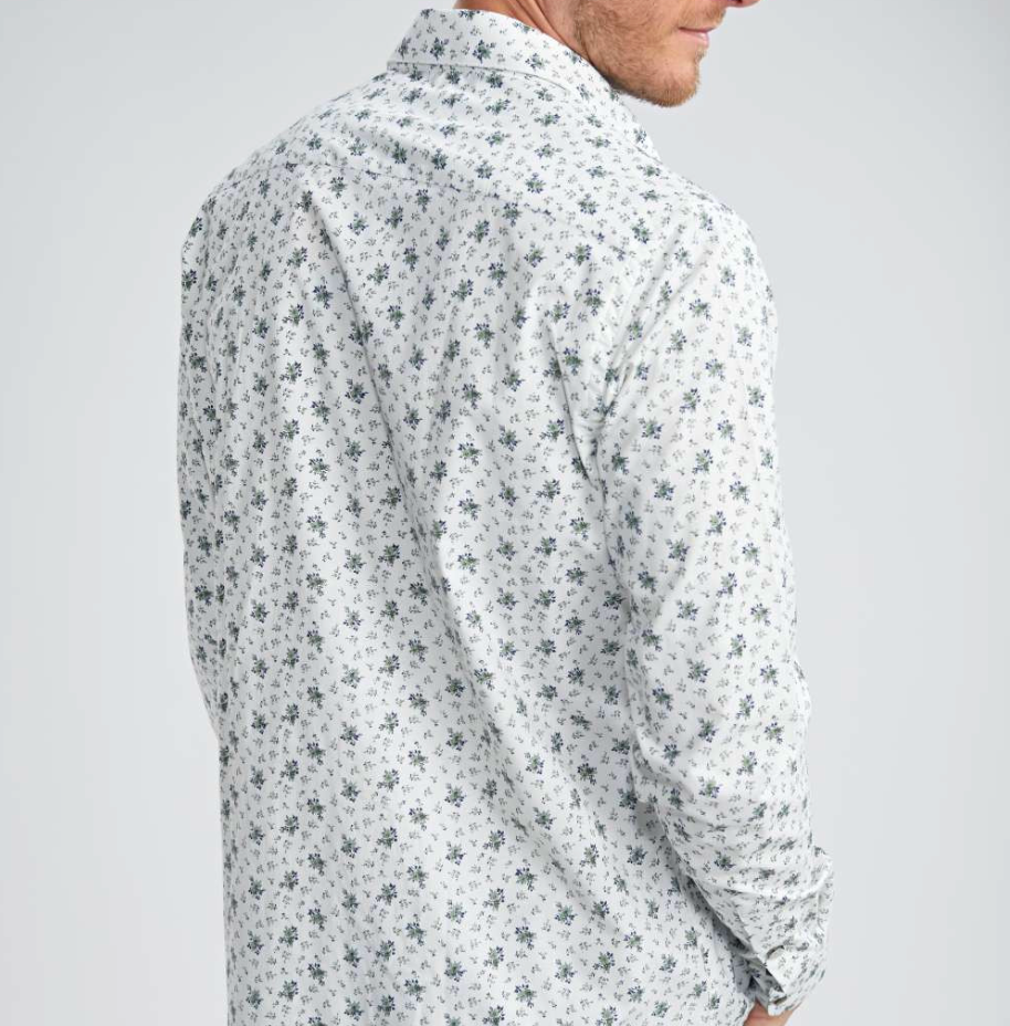 Chemise blanche à fleurs vertes Lifi - BENSON & CHERRY