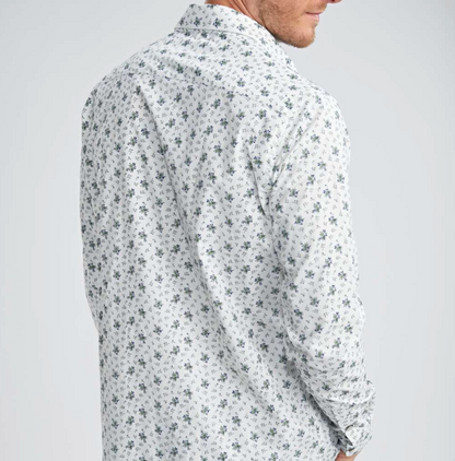 Chemise blanche à fleurs vertes Lifi - BENSON & CHERRY
