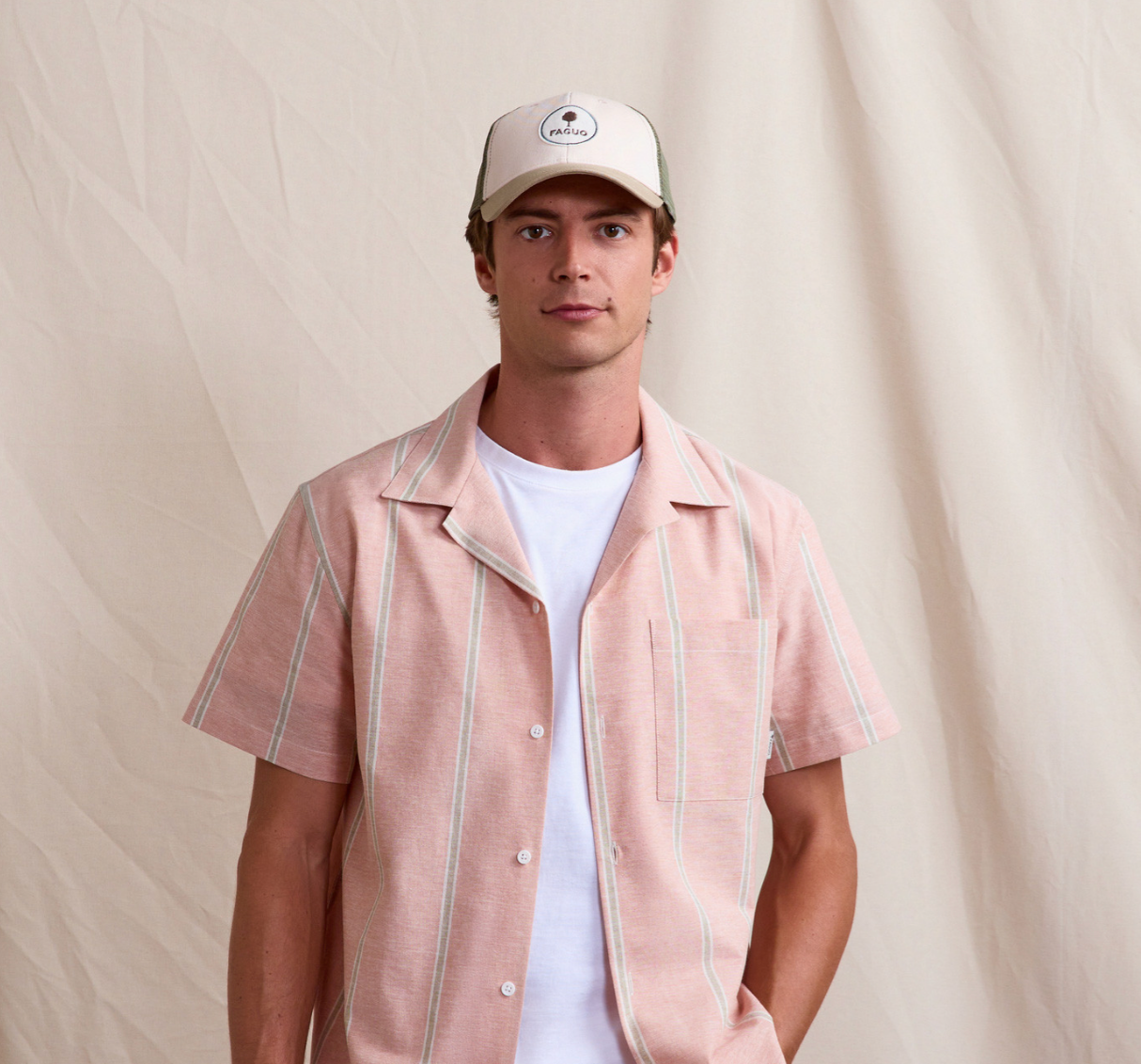 Casquette Beige Trucker - FAGUO