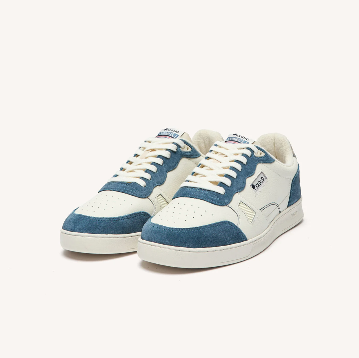 Baskets blanche et bleue Commute - FAGUO
