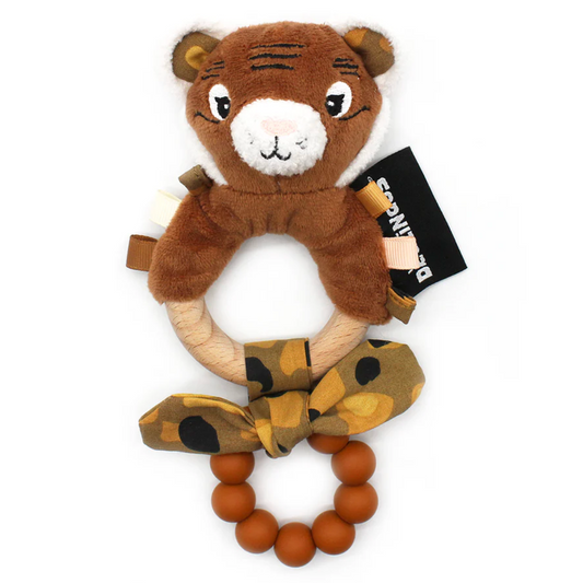 Anneau de dentition silicone et bois Spéculos - LES DEGLINGOS