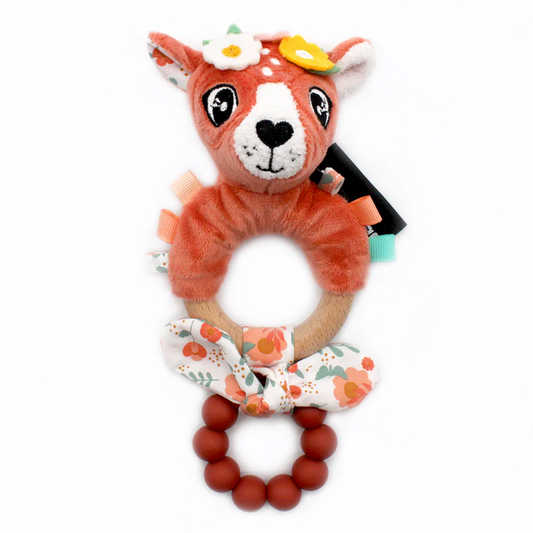 Anneau de dentition silicone et bois Mélimelos - LES DEGLINGOS