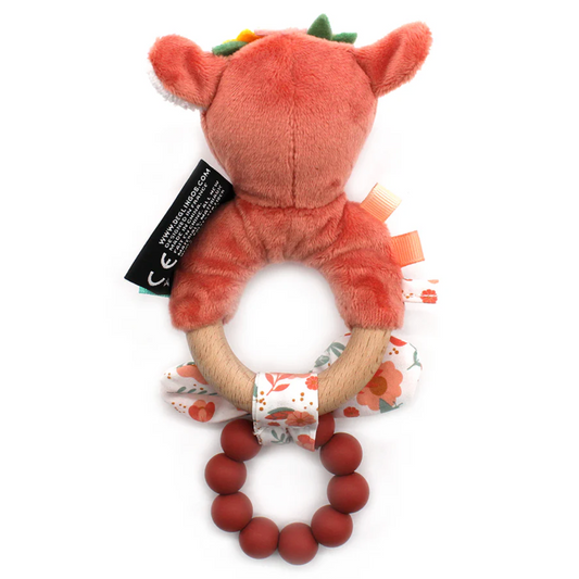 Anneau de dentition silicone et bois Mélimelos - LES DEGLINGOS