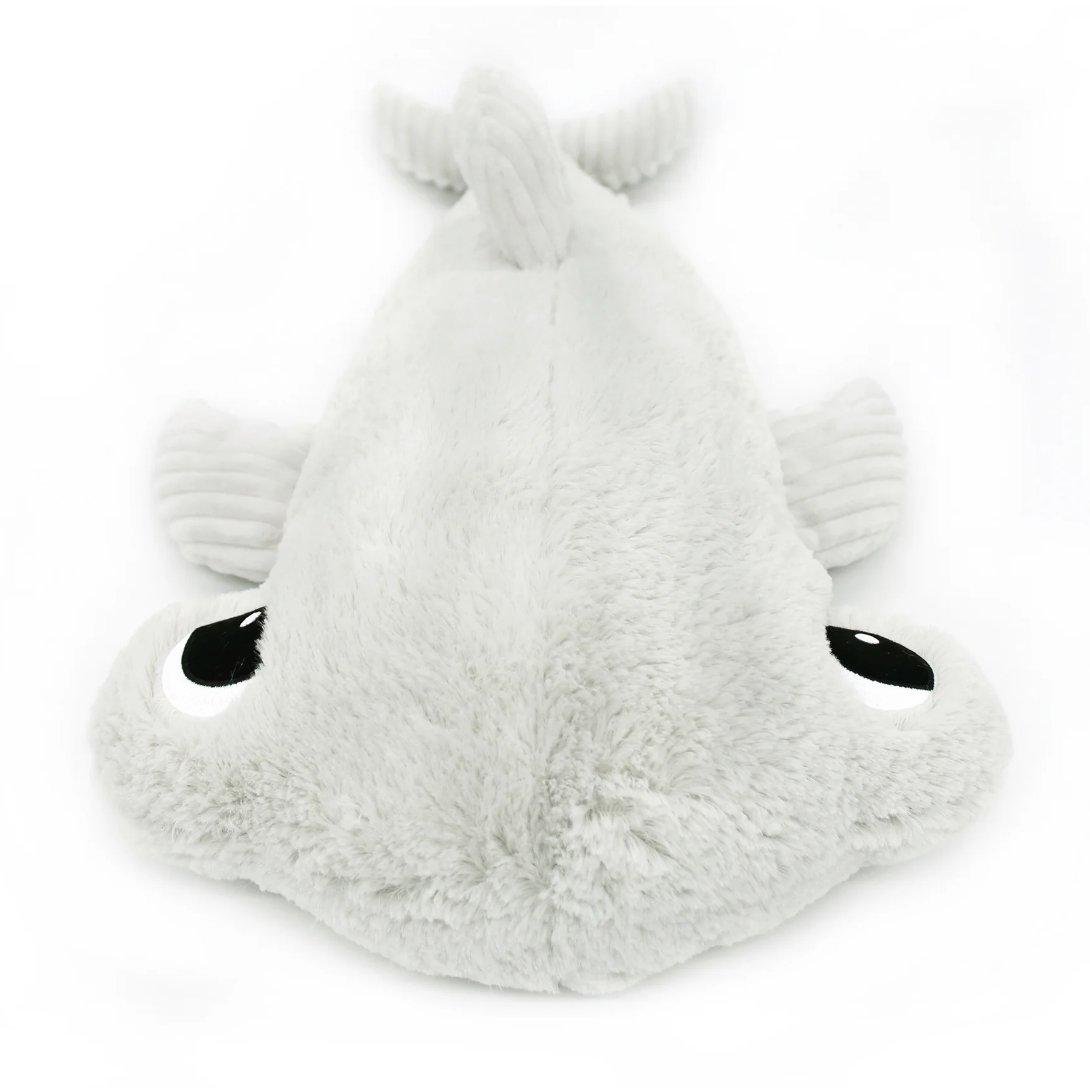 Peluche requin marteau Clou maman et son bébé gris clair Les Ptipotos - LES DEGLINGOS