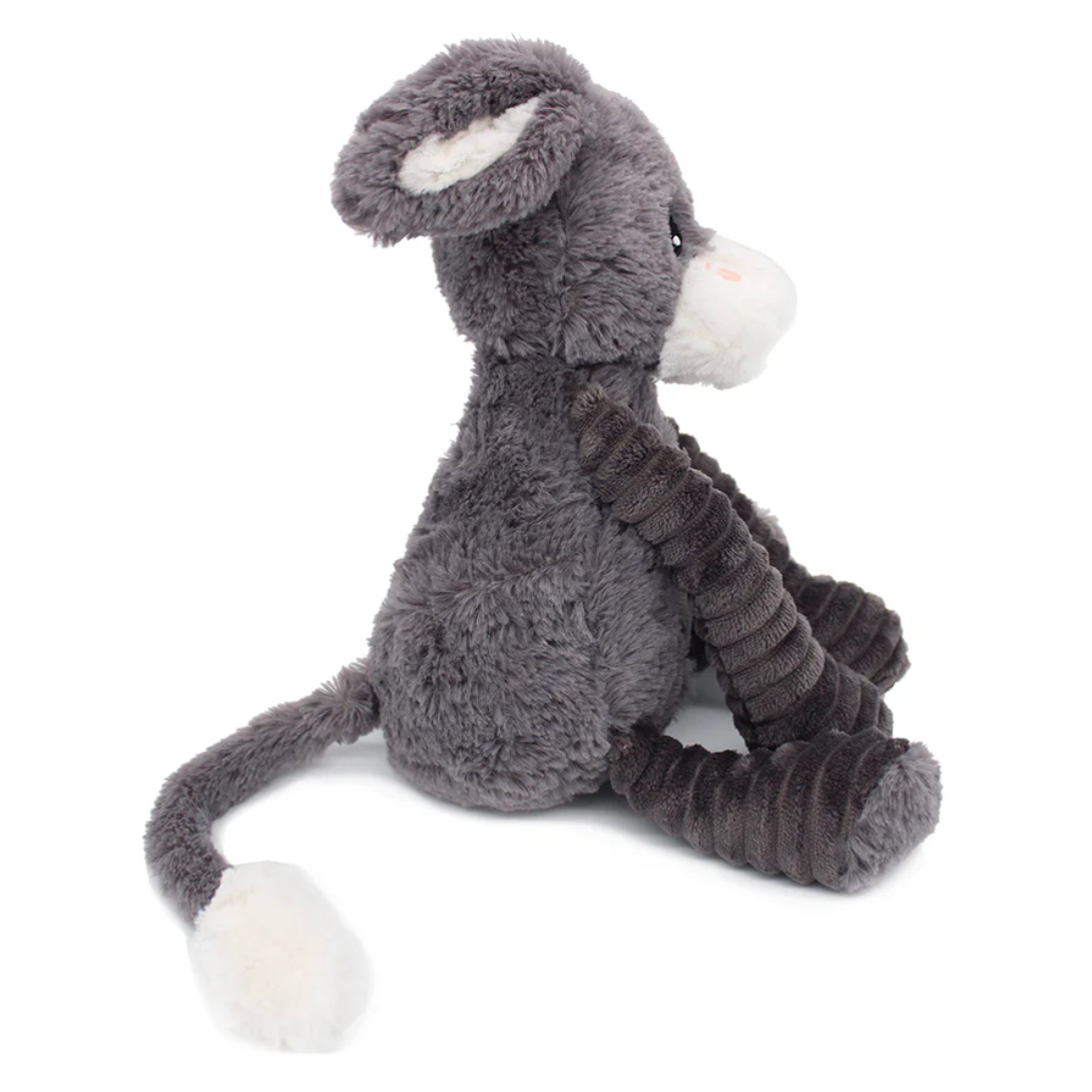Peluche âne Poitou maman et son bébé gris Les Ptipotos - LES DEGLINGOS