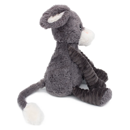Peluche âne Poitou maman et son bébé gris Les Ptipotos - LES DEGLINGOS