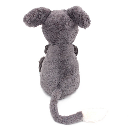 Peluche âne Poitou maman et son bébé gris Les Ptipotos - LES DEGLINGOS