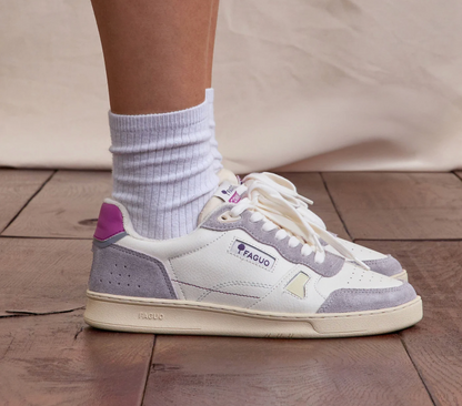 Baskets Blanches et Violettes Commute - FAGUO