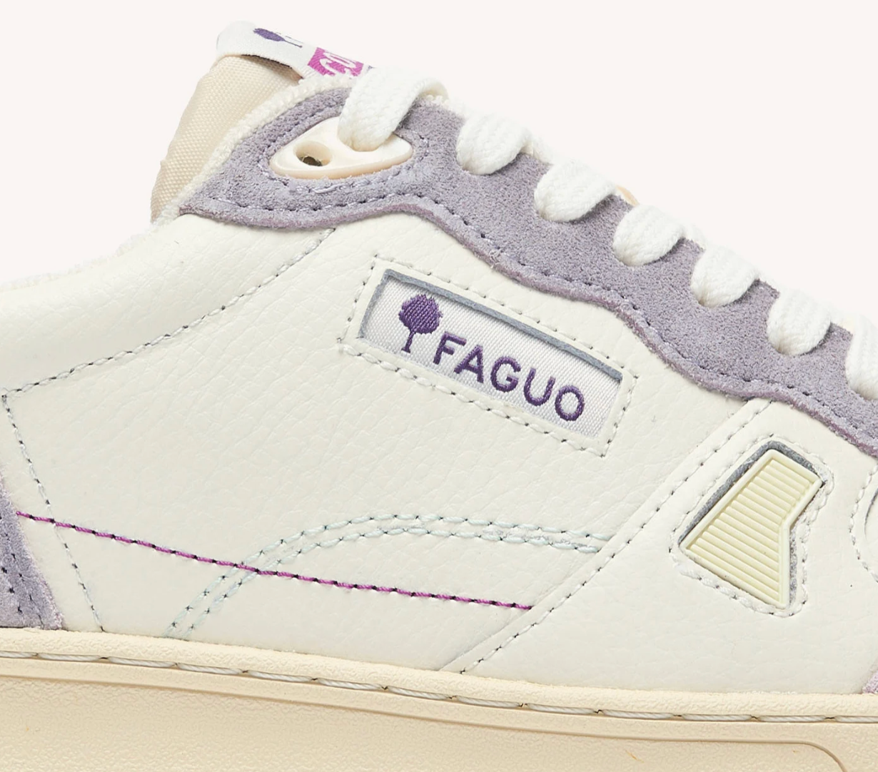Baskets Blanches et Violettes Commute - FAGUO