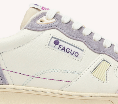 Baskets Blanches et Violettes Commute - FAGUO
