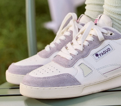 Baskets Blanches et Violettes Commute - FAGUO