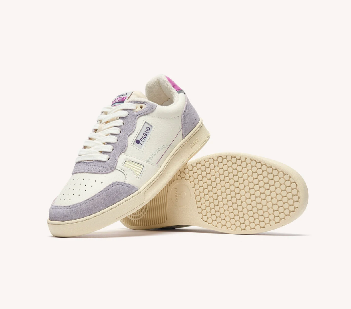 Baskets Blanches et Violettes Commute - FAGUO