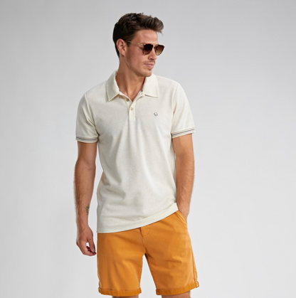 Polo manches courtes beige Guben - BENSON & CHERRY