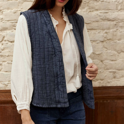Veste sans manches matelassée Bleu Vivie - LA PETITE ETOILE
