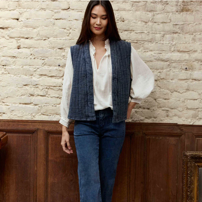 Veste sans manches matelassée Bleu Vivie - LA PETITE ETOILE