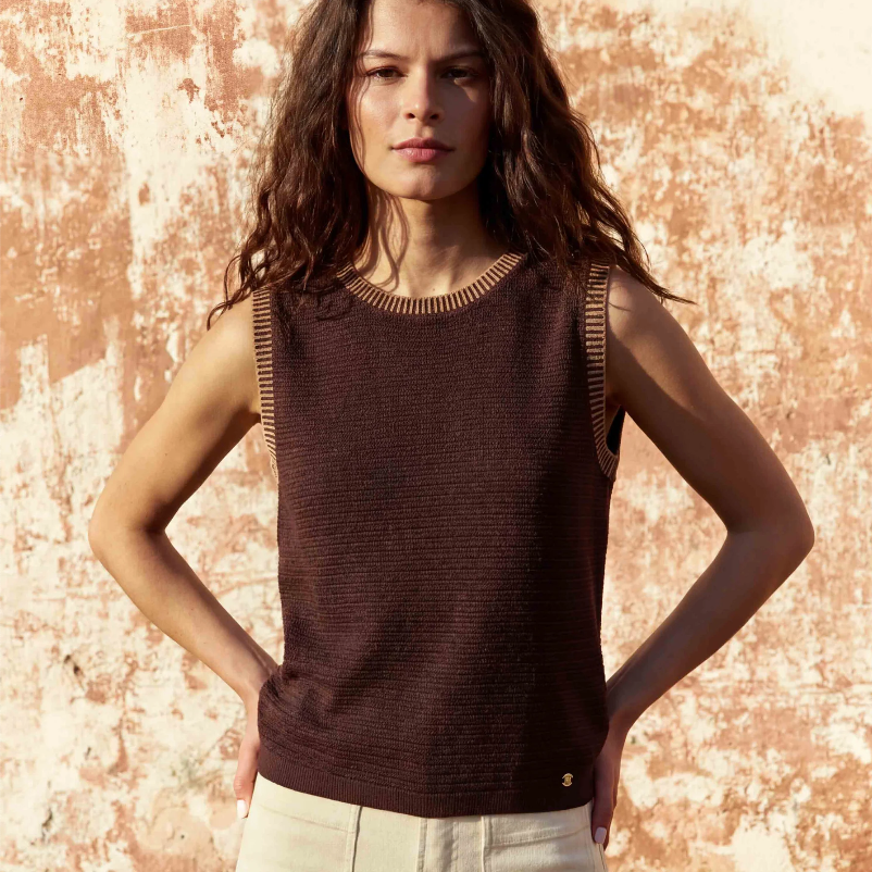 Pull sans manches Marron Malo - LA PETITE ETOILE
