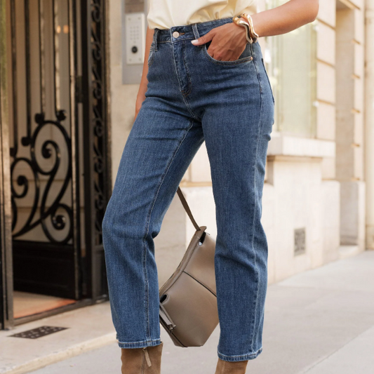 Jean High Waist Bleu Solange - ORAIJE