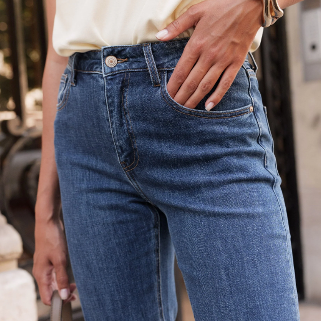 Jean High Waist Bleu Solange - ORAIJE