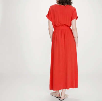 Robe longue Orange Pollen - GRACE & MILA